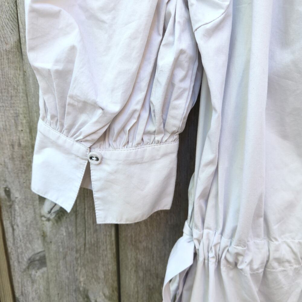 Ulla Johnson Imani Dress in Dove Taupe V-Neck Tiered Midi Dress Side Tie Sz 2 - Picture 7 of 8